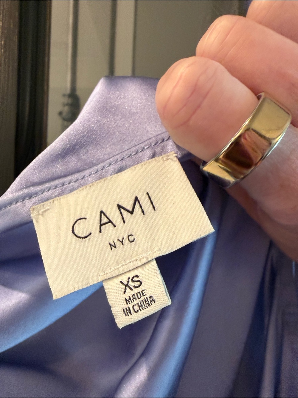 Cami NYC One-Shoulder Lavender Satin Matching Set - Size XS - Picture 3 of 4